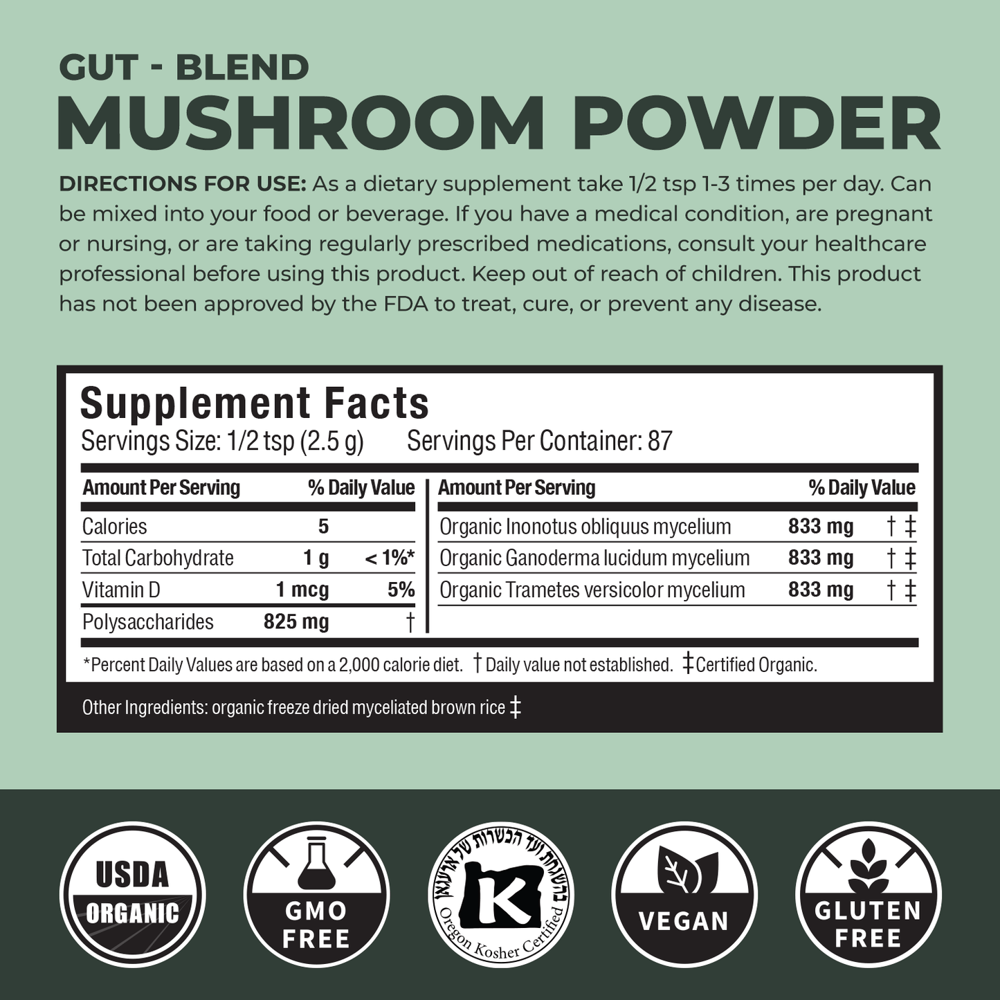 Gut Mushroom Powder