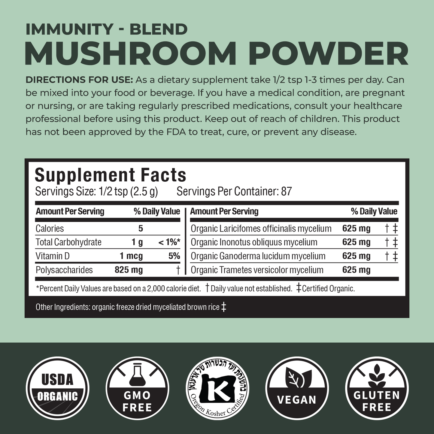 Immunity Mushroom Powder