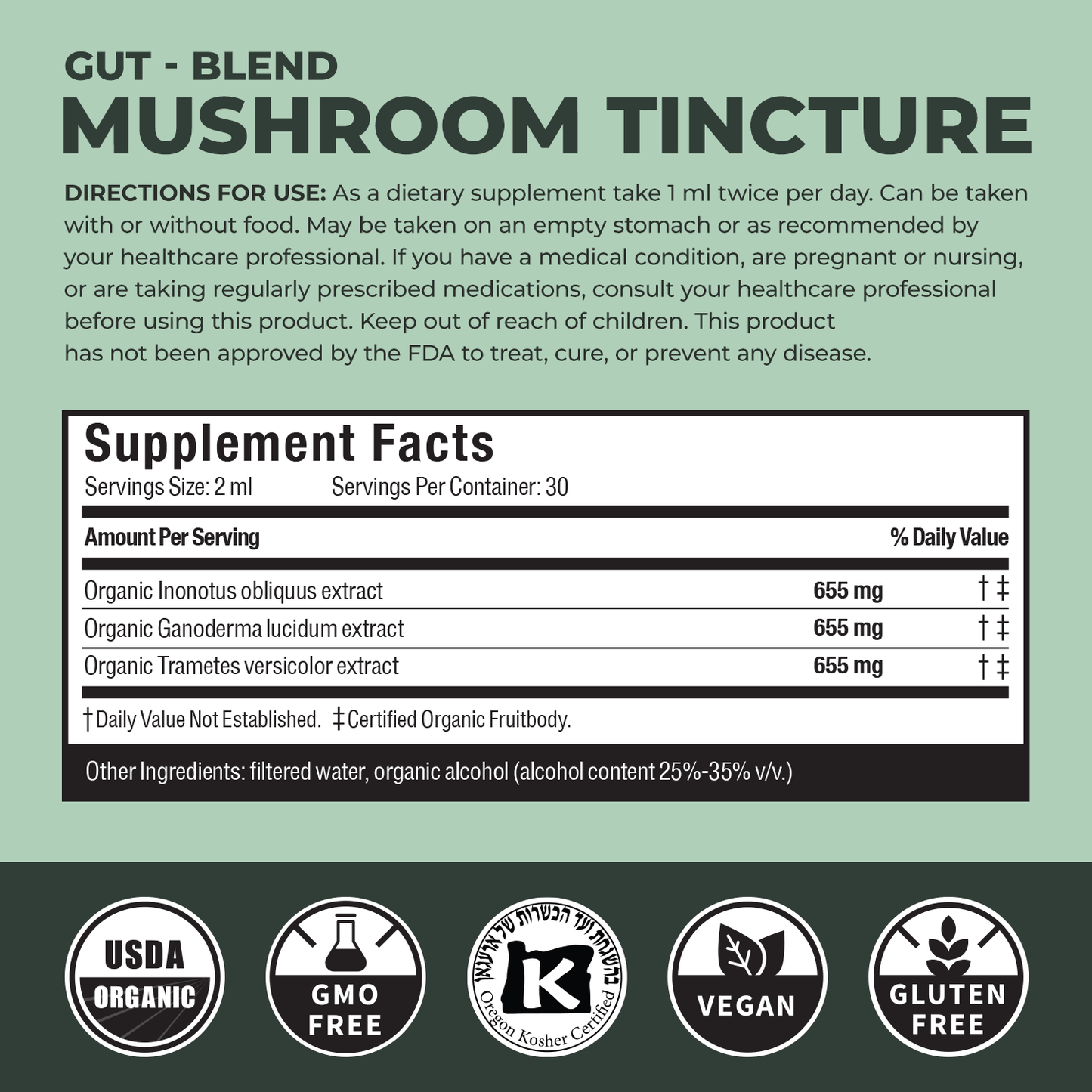 Gut Mushroom Tincture