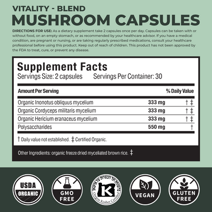 Vitality Mushroom Capsules