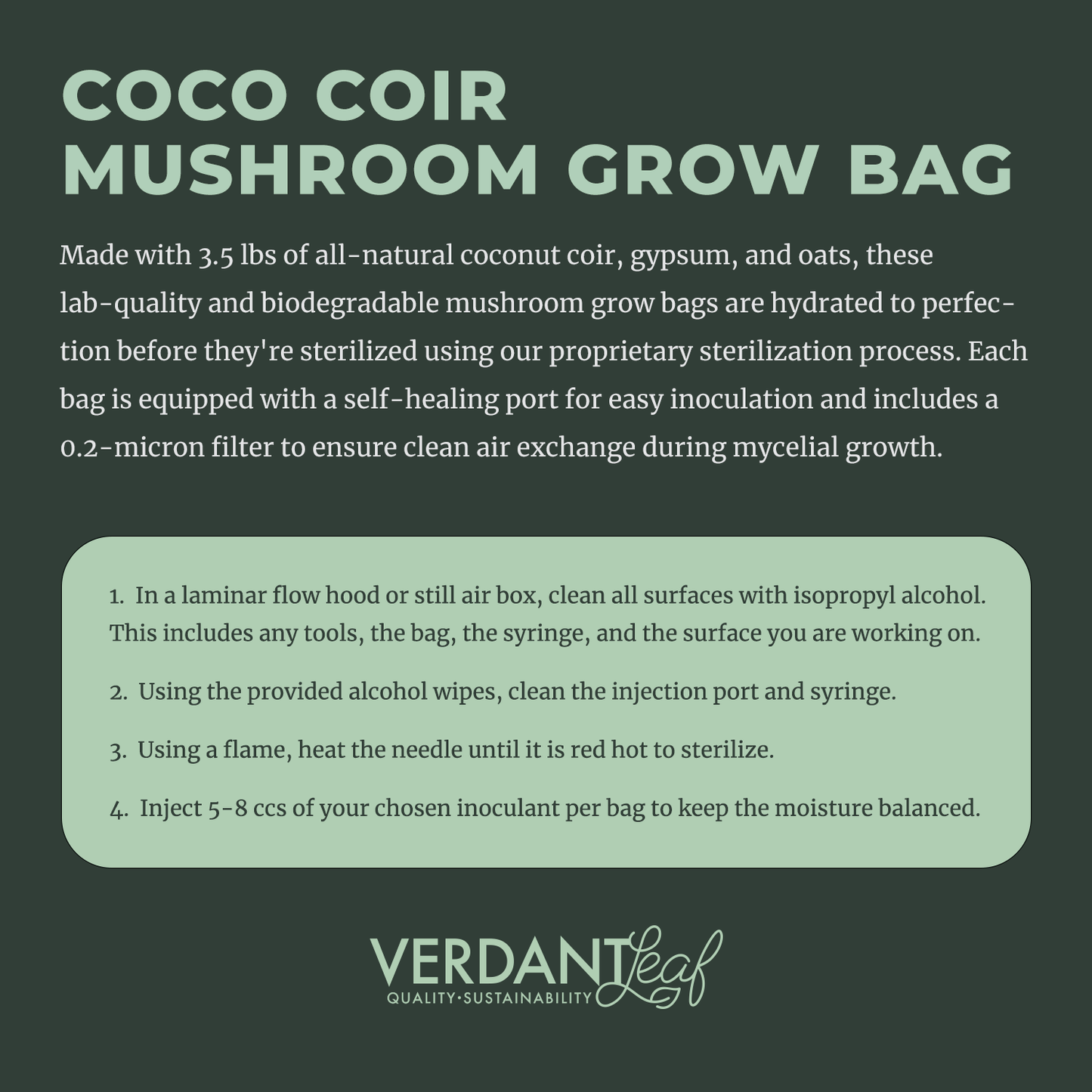 Coco Coir Mushroom Grow Bags
