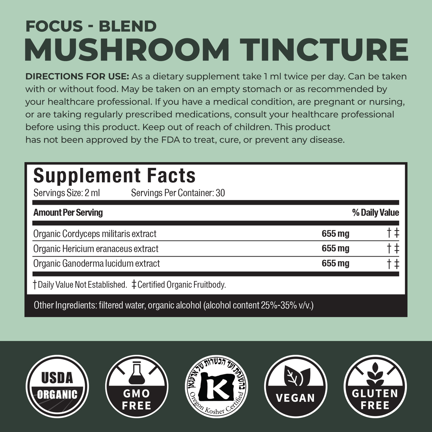 Focus Mushroom Tincture