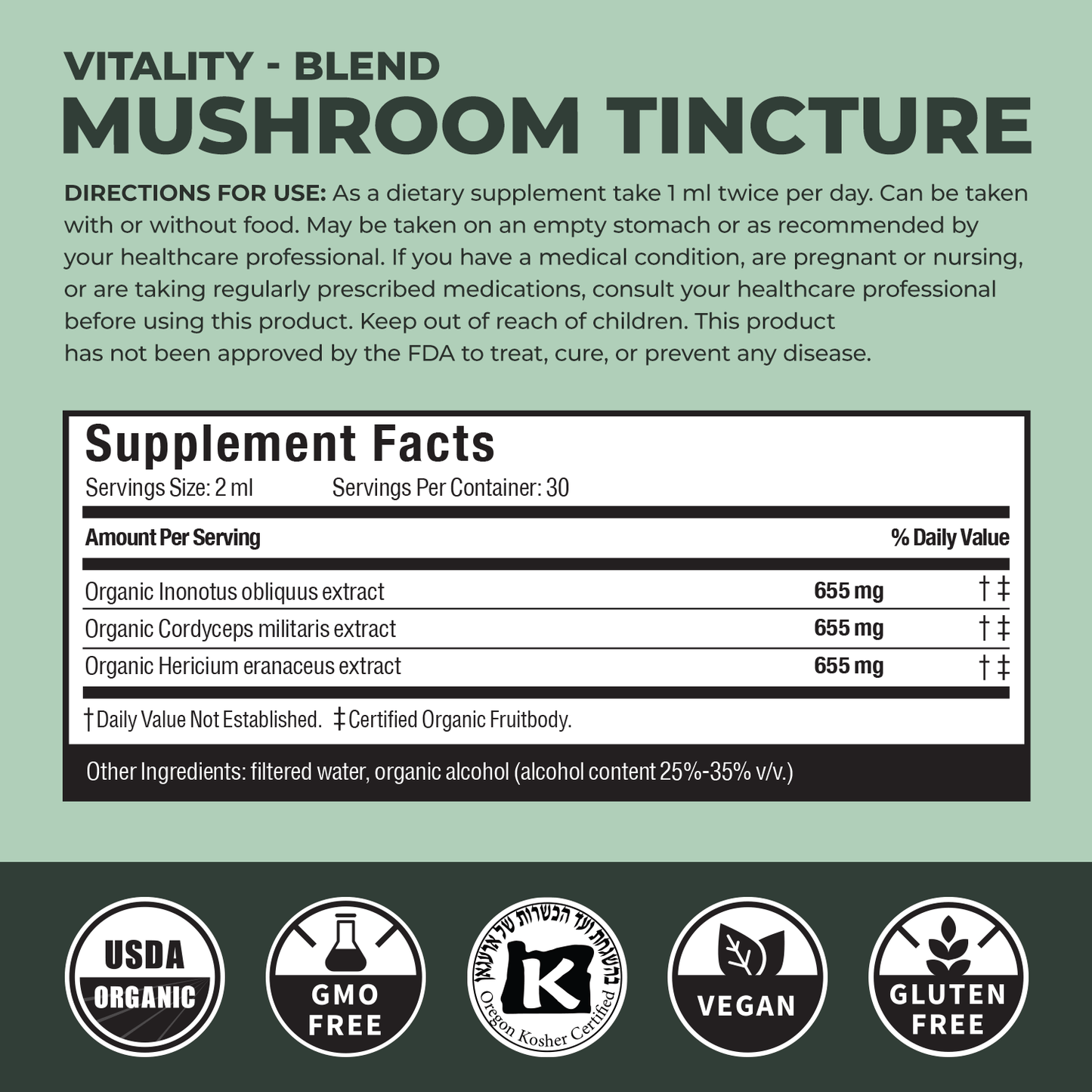Vitality Mushroom Tincture